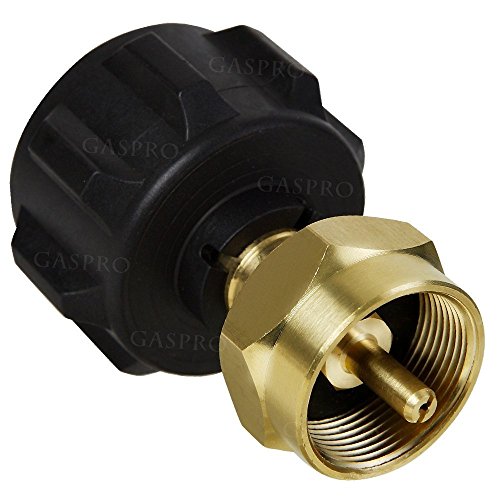 GASPRO Propane Refill Adapter LP Gas Cylinder Tank Coupler-Fits QCC1/Type1 Propane Tank and 1 LB Throwaway Disposable Cylinder-100% Solid Brass Accessory