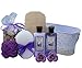 Lavender Renewal Spa Relaxing Bath and Body Gift Basket Set, Medium