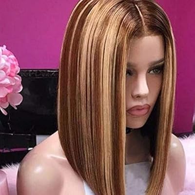 Soft And Natural Women S Mixed Gold Highlights Short Straight Hair