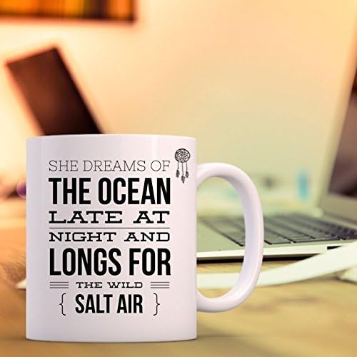 She Dreams of the Ocean Late at Night and Long for the Wild Salt Air Mug | Ocean Minded Mugs