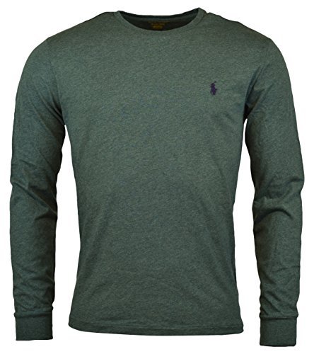 Polo Ralph Lauren Mens Long Sleeve Crewneck Logo T-Shirt - M - Charter Green