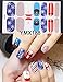 WOKOTO 6 Sheets Adhesive Nail Art Polish Sticker Strips With 1Pcs File Winter Nail Wraps Decals Manicure Kits For Christmas