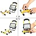 Rechargeable Work Light, BESWILL [15W 24LED] Outdoors Camping Emergency Light with SOS Mode, Portable Floodlight with Built-in Lithium Batteries and 2 USB Ports to Charge Digital Devices (Yellow)
