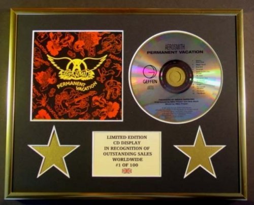 AEROSMITH/CD DISPLAY/LIMITED EDITION/COA/PERMANENT VACATION