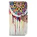 Galaxy Note 3 Wallet Case,Mavis's Diary Special Tribal Flower PU Leather Magnetic Clasp Card Holder Flip Cover for Samsung Galaxy Note 3 & Cute Giraffe Dust Plug& Screen Protector& Golden Feather Pen