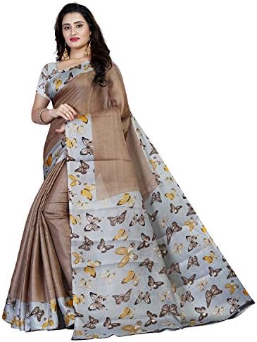 RUNAYA NXWomen's Khadi Saree With Blouse Piece