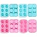 YGEOMER 4 6-Cavity Christmas Silicone Snowflake Soap Molds, 22 Patterns for Making Fondants, Cakes, Handmade Soaps