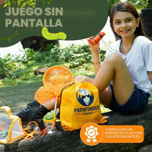 Kit de Explorador para Crianças - Binóculos, Apanhador de Borboletas, Lupa, Bússola, Brinquedos de Insetos - Jogos ao ar livre dos 3 aos 12 anos - Presente para 3 4 5 6 anos