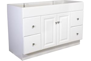 Design House Wyndham Bathroom Vanity Without Top in White, Unassembled, 48-Inch x 21-Inch