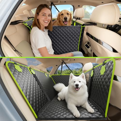 Pecute Funda Coche Perro con Fondo Duro para Asiento Trasero 2 en 1, Impermeable y a Prueba de Arañazos, Impermeable Antirayaduras, con Base Reforzada 150 kg