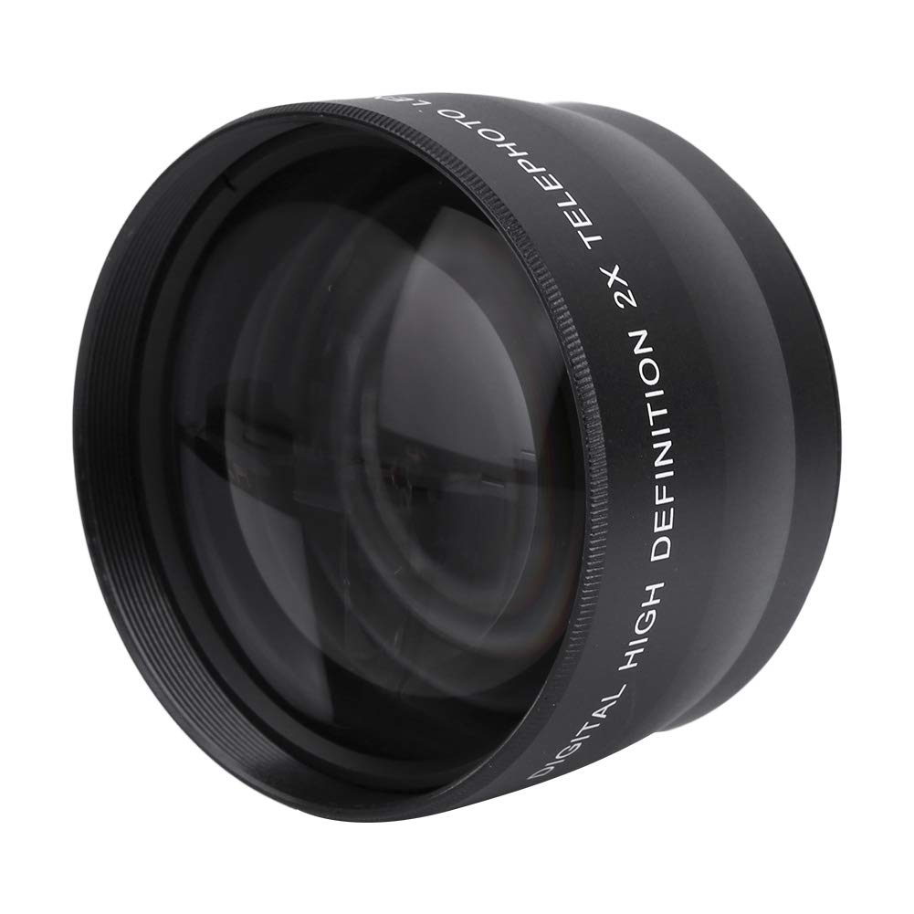 Camera Lens, 58mm 2X Magnification Universal HD Camera Lens Teleconverter, 58mm Back Lens Thread, 62mm Front Lens Thread, Cameras Accessory