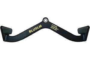 BLUSLM LAT Pull Down Bar for Cable Machine, LAT Pulldown Attachments T Bar V Bar Cable Attachment, Back Tricep Bar Strength Training Handle
