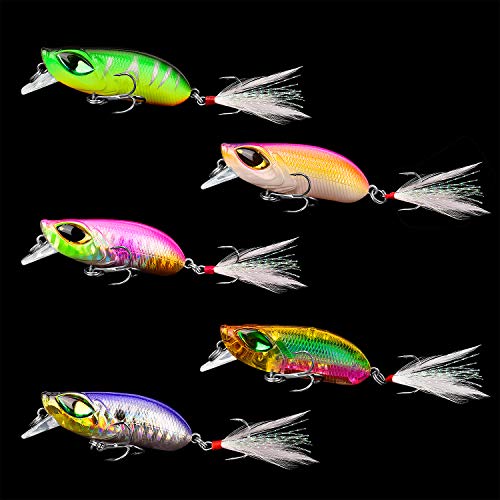 ZACX Angelköder Super Cast 3D Spinnerbaits Cranbaits Jerkbaits Popper Baits Hard Bait Minnow Köder für Barsch Forelle… – Bild 8