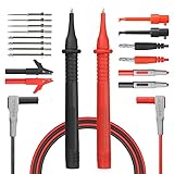 LIUMY 14 in 1 Multimeter Test Leads with Alligator Clips, Portable Multimeter Leads for Digital Multimeter/Clamp Meter, Professional Volt Meter Leads for Voltage Circuit Tester and More