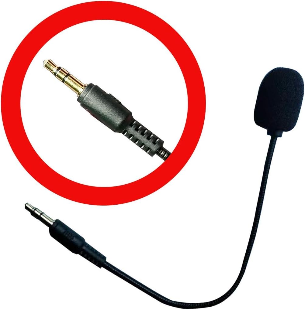 Replacement Microphone Boom Mic 3.5mm Compatible for Turtle Beach Ear Force Gaming Headsets Xbox One PS4 Nintendo Switch Mac PC Computer Gaming Headphones (MIC-3.5MM)