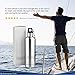 Futurepace Tech Brushed Silver Stainless Steel Water Bottle 20oz BPA Free Cold or HOT for Hours, Box - for Office Gym Fitness, Cycling, Running, Travel, Also See Our Packs