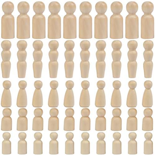 plain wooden peg dolls