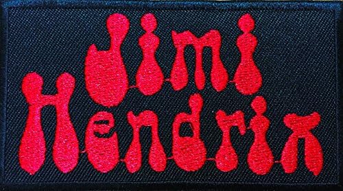 JIMI HENDRIX Red Embroidered Badge Patch Sew-on or Iron-on 9.5cm x 5cm