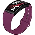 NAHAI Soft Silicone Replacement Bands for Samsung Gear Fit 2 and Fit 2 Pro Smartwatch, Large, Purple