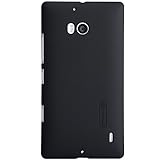 Nillkin Frosted Matte Hard Back Case Cover Shell Pack of Screen Protector Film Compatible for Nokia Lumia 930 Verizon Icon 929 (Black)