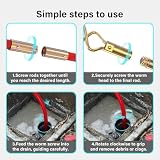 Vivo Technologies Pro 30ft Drain Rod Set Kit DT30311 with Carry Bag view 4
