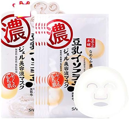 Sana Nameraka Isoflavone Essence Facial Mask Anti-Aging Repairing Moisturizing Nourishing Facial Mask, 1 Pack Of 5 PCS