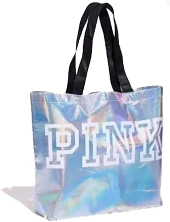 victoria secret silver tote bag