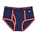 Lucas Boys Briefs, Organic Cotton Underwear, Tagless, Orange & Navy, 3-Pack