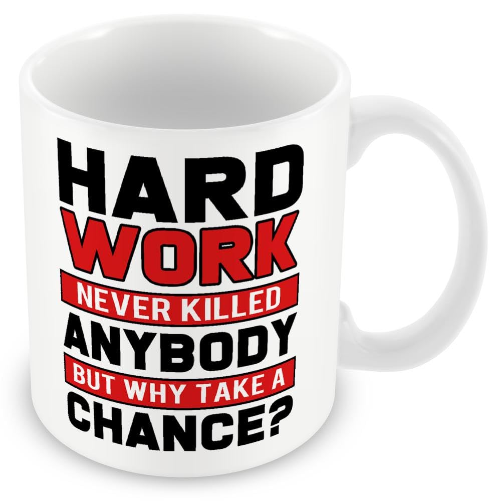 Funny Hard Work Mug Gift for Colleagues