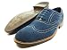 Mens Ferro Aldo Blue Faux Suede Wingtip Oxford Lace Up Dress Shoes
