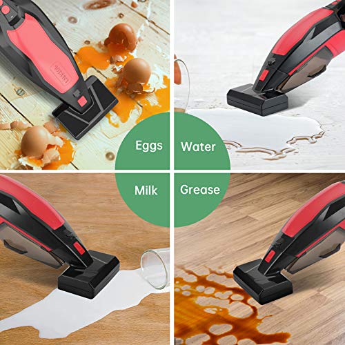 MANLI Handheld Vacuum Cleaner, Wet-Dry Cordless Hand Vac 9KPA,HEPA Filter Lightweight Vacuum for Car and Home Dust, Bread Crumbs,Cat Litter,Pet Hair and Spilled Milk and Liquids