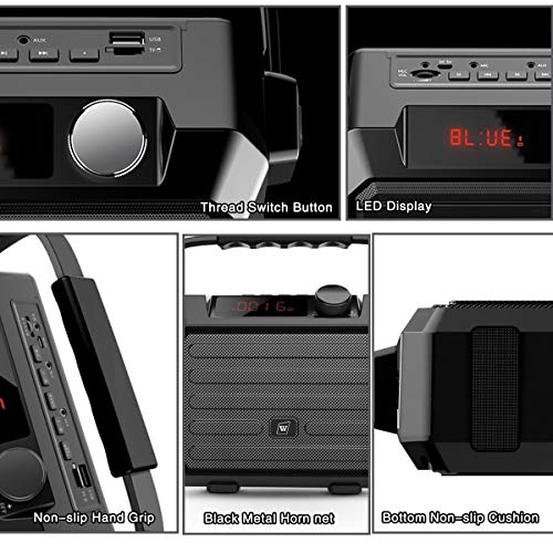 W WINBRIDGE Wireless PA System Portable, Voice Amplifier, Speaker with Microphone Bluetooth 30W Rechargable Sound System Life Saver Small Lightweigh WBH5