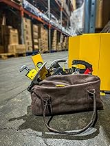 Rolson 68281 350mm Leather Contractor Tool Bag Heavy Duty Durable view 3