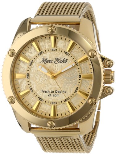 Marc Ecko Men's E18597G1 The Flash Gold Mesh Gold Dial Watch