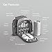 VonShef Picnic Backpack for 4 Person Outdoor Bag with Blanket – Woven Grey Waterproof Finish, Includes 29 Piece Dining Cutlery Set & Insulated Cooler Bag Compartment to Keep Food Chilled