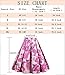 Vivibridal Women's A-Line Vintage Pleated Floral Print Midi Skirt