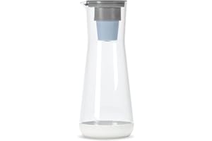 Hydros Water Filter Pitcher, 40 oz Slim Design, Patented Fast Flo Tech, Dishwasher Safe, Fills in Just 40 Seconds, BPA Free, 5 Cup Capacity, White