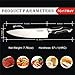 Chef's Knife, Bluesim 7.5 Inch Professional Kitchen Knife With High Carbon