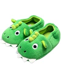 Secret Slippers Toddler Baby Boys House Slipper Cute Dinosaur Cartoon Soft Anti-Slip Winter Shoes (Toddler/Little Kid) Green ,9 Toddler