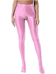 TiaoBug Womens Glossy Oil Yoga Pants Tights