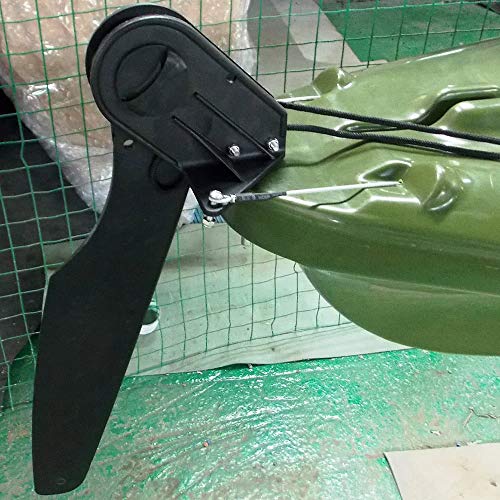 HOOMBOOM Kayak Boat Rudder, Fishing Watercraft Canoe Rudder (Nylon Glass Fiber) Replacement Parts Foot Control Steering System Kayak Accessories with Control Line Kit - Thumbnail 5