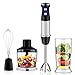 DIYOO Hand Blender Set, 4 in 1 Stainless Steel Hand Immersion Blender 500W with Variable 6 Speed Control Includes Chopper, Whisk and BPA-Free Beaker for Baby Food, Soap, Kitchen