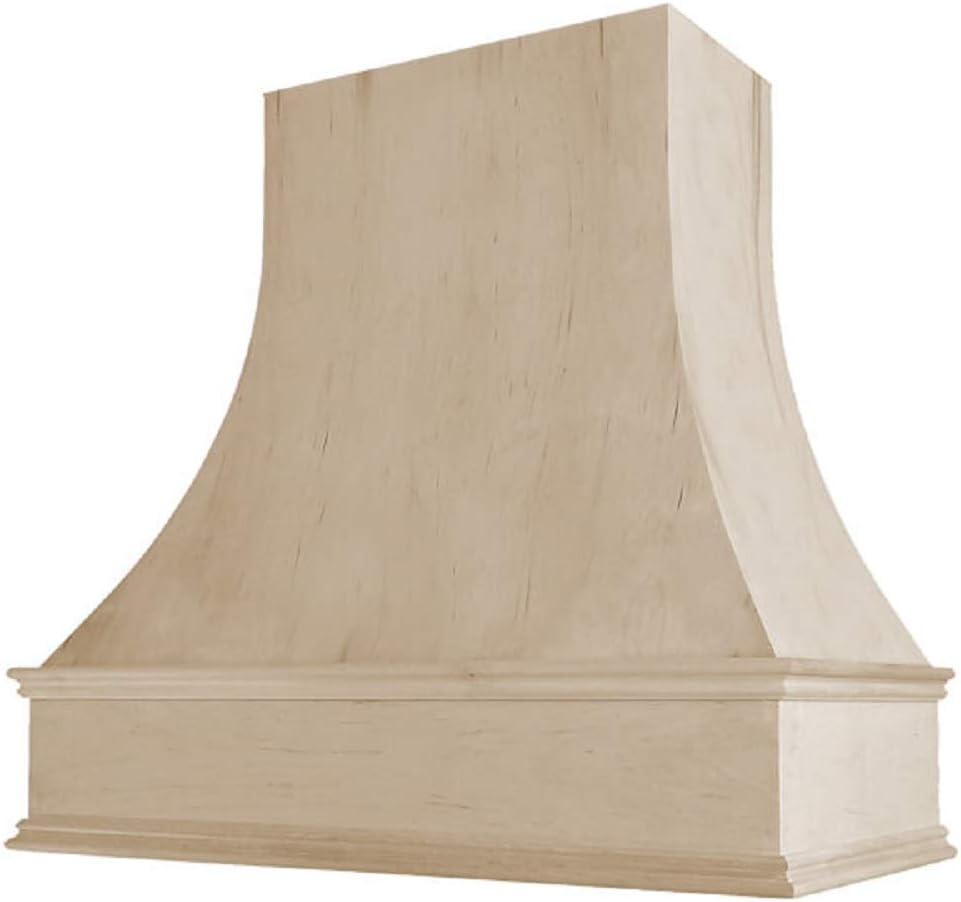 Wholesale Wood Hoods Curved Style Hood Wooden Chimney Range Wall Mounted for Kitchen with 22
