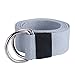 JINIU Men’s Canvas Belt With Double D- Ring Buckle Military Adjustable 1.5