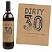 30th Milestone Birthday - Dashingly Aged to Perfection - Birthday Gift For Men - Wine Bottle Label Stickers - Set of 4