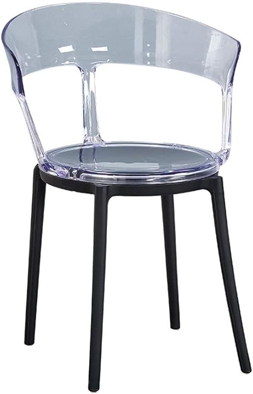 Yzjk Transparent Klar Esszimmerstuhl Sessel Moderne Kuche Ankleidezimmer Schlafzimmer Esszimmer Feature Stuhl Fur Bars Restaurants Cafeteria Farbe Schwarz Amazon De Kuche Haushalt