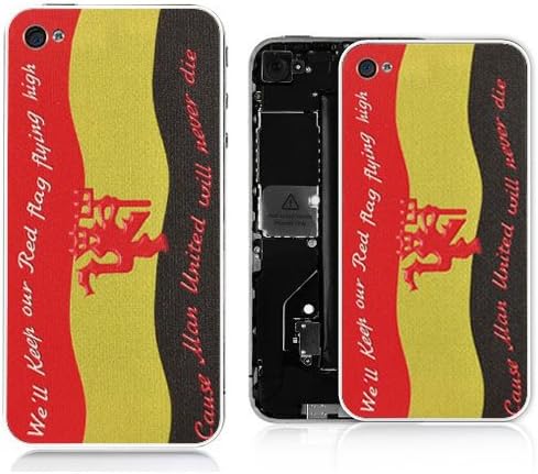 iPhone 4S / iPhone 4 CDMA (ONLY) Custom Back Cover Housing Replacement - Battery Door (NOT FOR GSM iPhone 4) (Manchester Futbol White Frame)