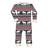 Lazy One Boys' Moose Fair Isle Union Suit