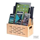 Bamboo Charging Station w/Cutout for Bluetooth Portable Wireless Speaker and Docking Stand use w/DKnight MagicBox, Anker Classic & More
