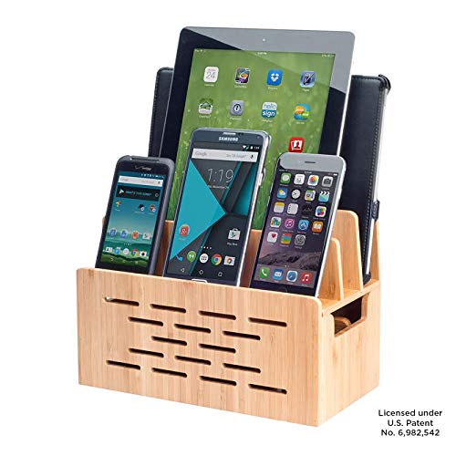 Bamboo Charging Station w/Cutout for Bluetooth Portable Wireless Speaker and Docking Stand use w/DKnight MagicBox, Anker Classic & More